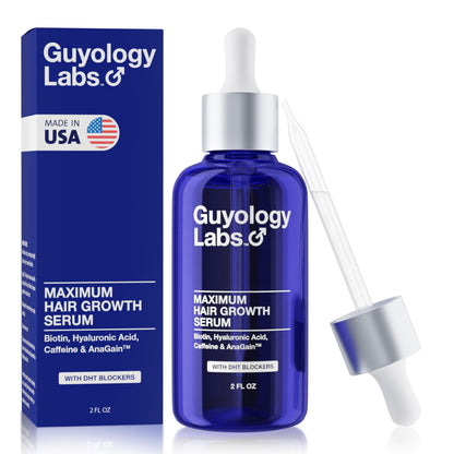 Guyology Labs Biotin Hair Growth Serum – DHT Blocker for Thicker, Fuller Hair