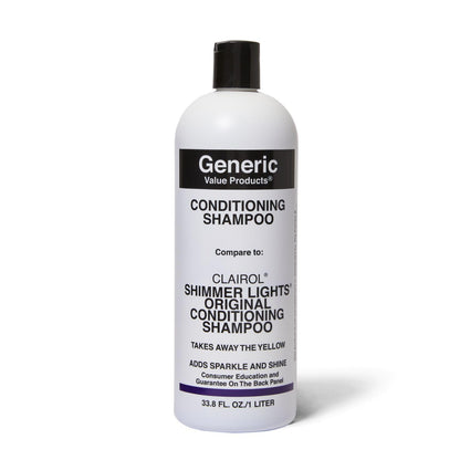 GVP Conditioning Purple Shampoo – Tones Brassiness, Brightens Highlights, Removes Yellow Tones (33.8 oz) | Generic Value Products