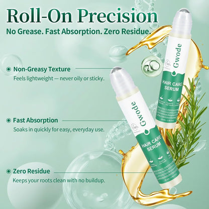 GWODE Rosemary Caffeine Scalp Serum Roll-On 25ml – 3% Rosemary Extract & 1% Caffeine