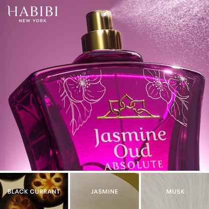 H HABIBI Jasmine Oud Absolute – Long-Lasting Arabian Perfume for Women, 75ml