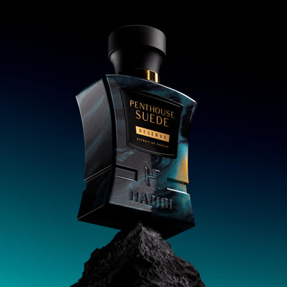 H HABIBI Penthouse Suede Perfume Extract – Unisex 2.5 oz Long-Lasting Fragrance with Amber Notes and Arabian Scent