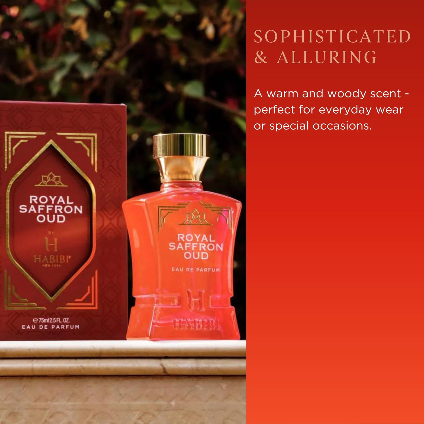 H HABIBI Royal Saffron Oud – Long-Lasting Women’s Perfume with Jasmine & Sandalwood
