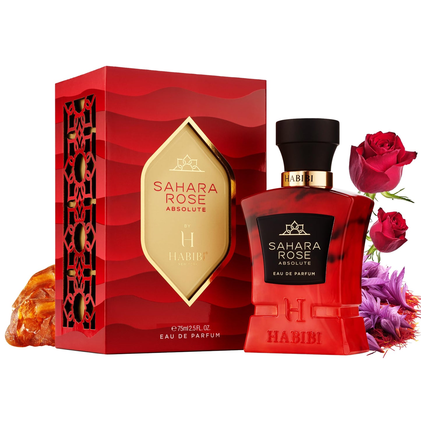 H HABIBI Sahara Rose for Men – 75 ml Long-Lasting Arabian Cologne