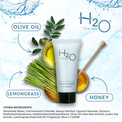 H2O Therapy Travel-Size Conditioner for Hotels, 0.85 oz — Case of 300
