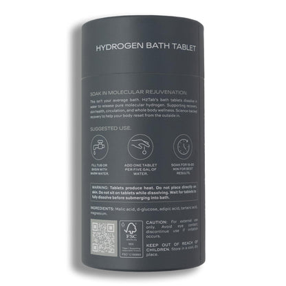 H2TAB Molecular Hydrogen Bath Tablets – 60 Count | Fragrance-Free Magnesium Bath for Muscle Recovery, Skin Hydration & Relaxation
