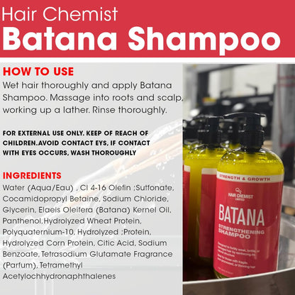 Hair Chemist Batana Strengthening Shampoo & Conditioner 33.8 oz Set | Batana Oil Hair Strength & Thickness