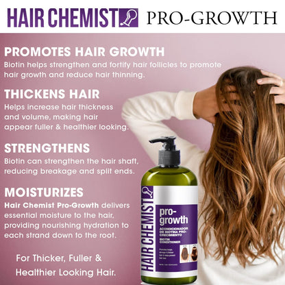 Hair Chemist Biotin Pro-Growth Conditioner 33.8 oz – Strengthening Conditioner for Thin Hair