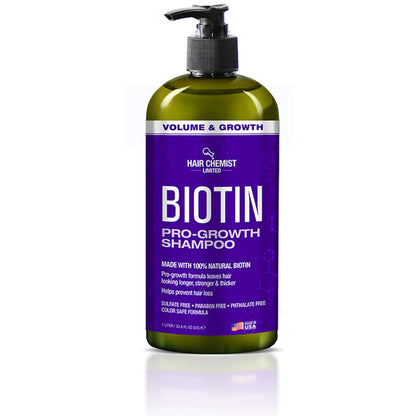 Hair Chemist Pro-Growth Shampoo & Conditioner Set with Biotin — 33.8 oz Each | Sulfate-Free & Color-Safe