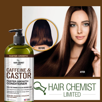 Hair Chemist Caffeine & Castor Faster Growth Conditioner 33.8 oz | Hydrating Hair Conditioner