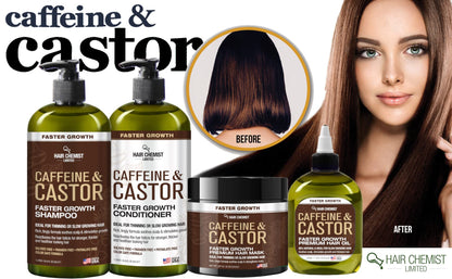 Hair Chemist Caffeine & Castor Faster Growth Shampoo 33.8 oz – Sulfate-Free Hair Growth Shampoo