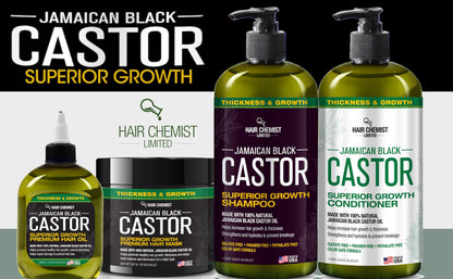 Hair Chemist Superior Growth Jamaican Black Castor Shampoo & Conditioner 33.8oz – 2-Piece Set