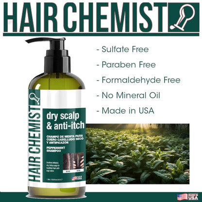 Hair Chemist Conditioner | Dry Scalp & Anti-Itch Peppermint, 33.8 oz, Paraben/Sulfate/Phthalate Free, Made in USA