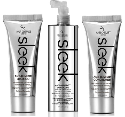 Hair Chemist Sleek Anti-Humidity 3-Piece Set: Shampoo, Conditioner & Shine Coat