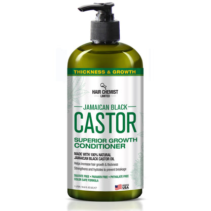 Hair Chemist Superior Growth Jamaican Black Castor Shampoo & Conditioner 33.8oz – 2-Piece Set