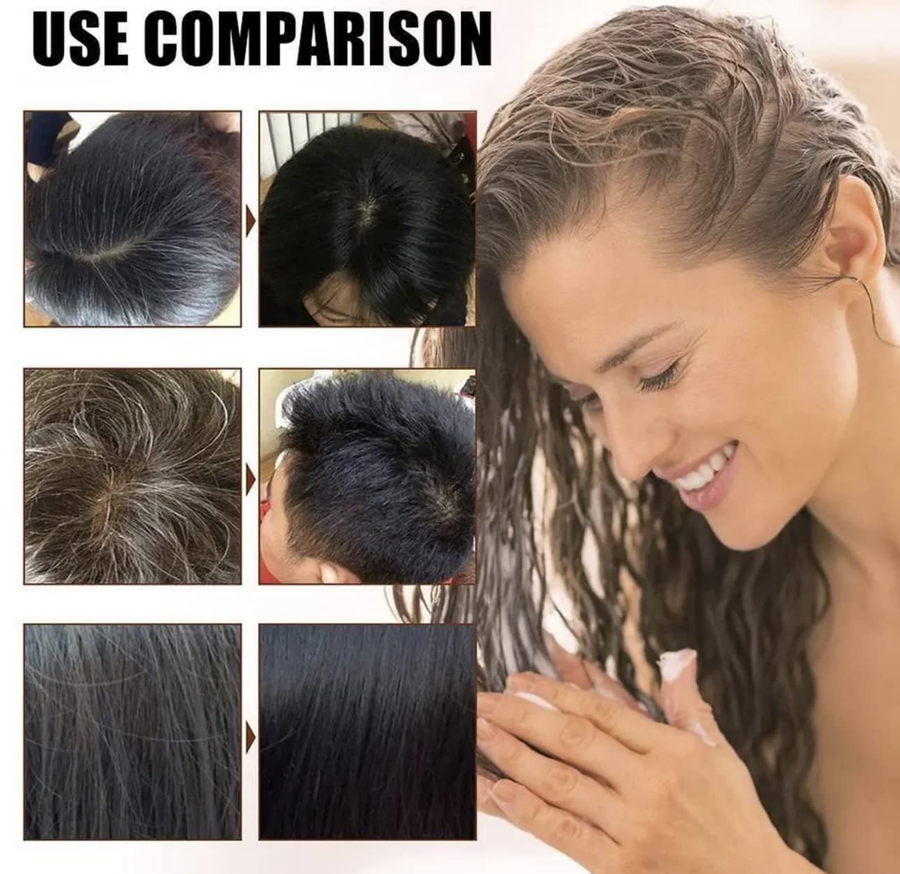 Hair Dye Color Shampoo – 7 Colors Available, 500mL Each (Purple) | Instant 5-Minute Color