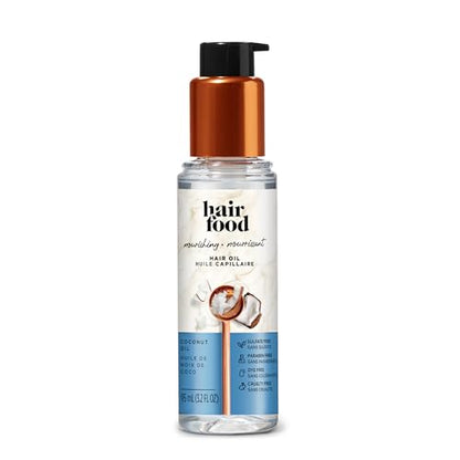 Hair Food Coconut Sulfate Free Hair Oil – Dye Free, Smoothing & Nourishing Treatment, 3.2 fl oz