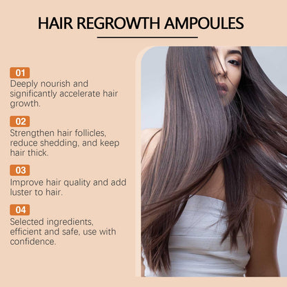 Hair Growth Ampoules with Turmeric Root Extract – Plant-Based Scalp Treatment for Thicker Hair (Fragrance-Free, 7pcs)