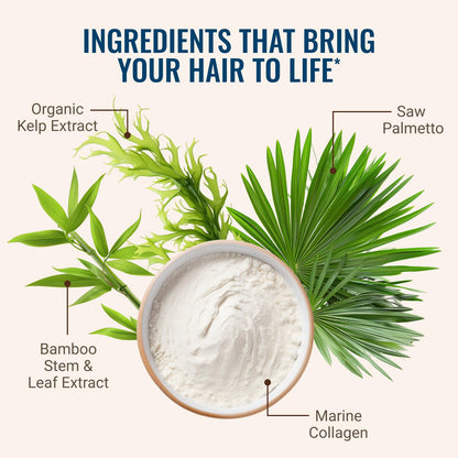 Hair La Vie Live Conscious Revitalizing Blend Hair Vitamins – 2-Pack with Biotin, Collagen & Saw Palmetto