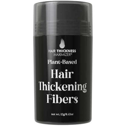 Hair Thickness Maximizer Hair Fibers for Thinning Hair — Plant-Based, Instant Coverage for Women & Men | Non-Itchy, Easy Washout (Medium Brown)