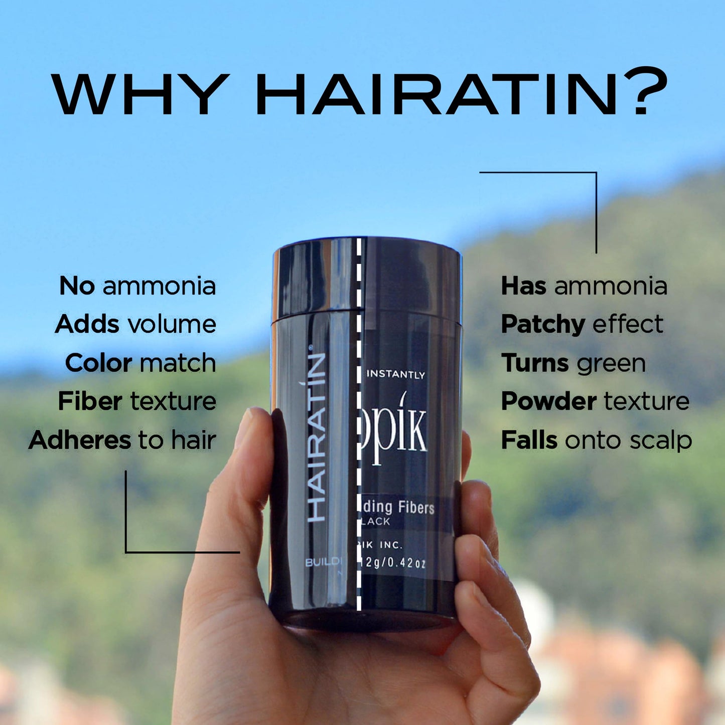 HAIRATIN by RE-EVOLUTION: Building Fibers for Thinning Hair – Instantly Conceal Hair Loss in 10 Seconds