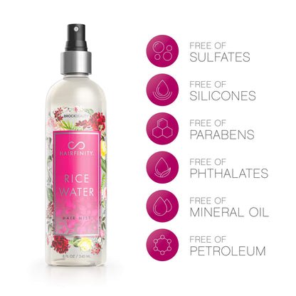 Hairfinity Rice Water Hair Mist — Silicone & Sulfate Free, Color-Safe 8oz