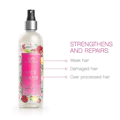 Hairfinity Rice Water Hair Mist — Silicone & Sulfate Free, Color-Safe 8oz