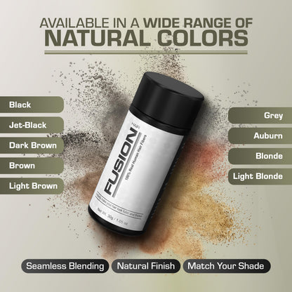HAIRFUSION Hair Fibers for Thinning Hair – Real Human Hair, Blonde