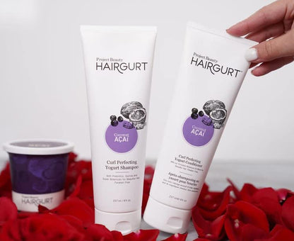 Hairgurt Coconut Acai Curl Perfecting Hair Set — Shampoo, Conditioner & Mask (Sulfate-Free)