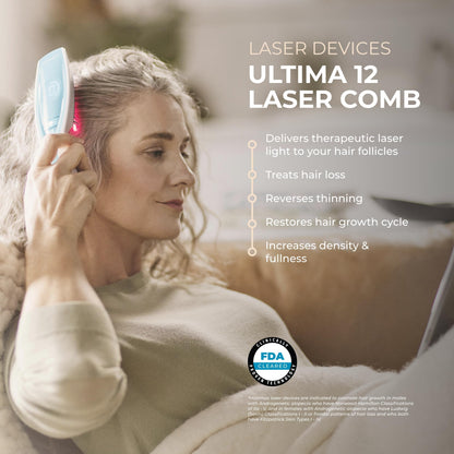 Hairmax Ultima 12 LaserComb – FDA Cleared Cordless Hair Growth Device