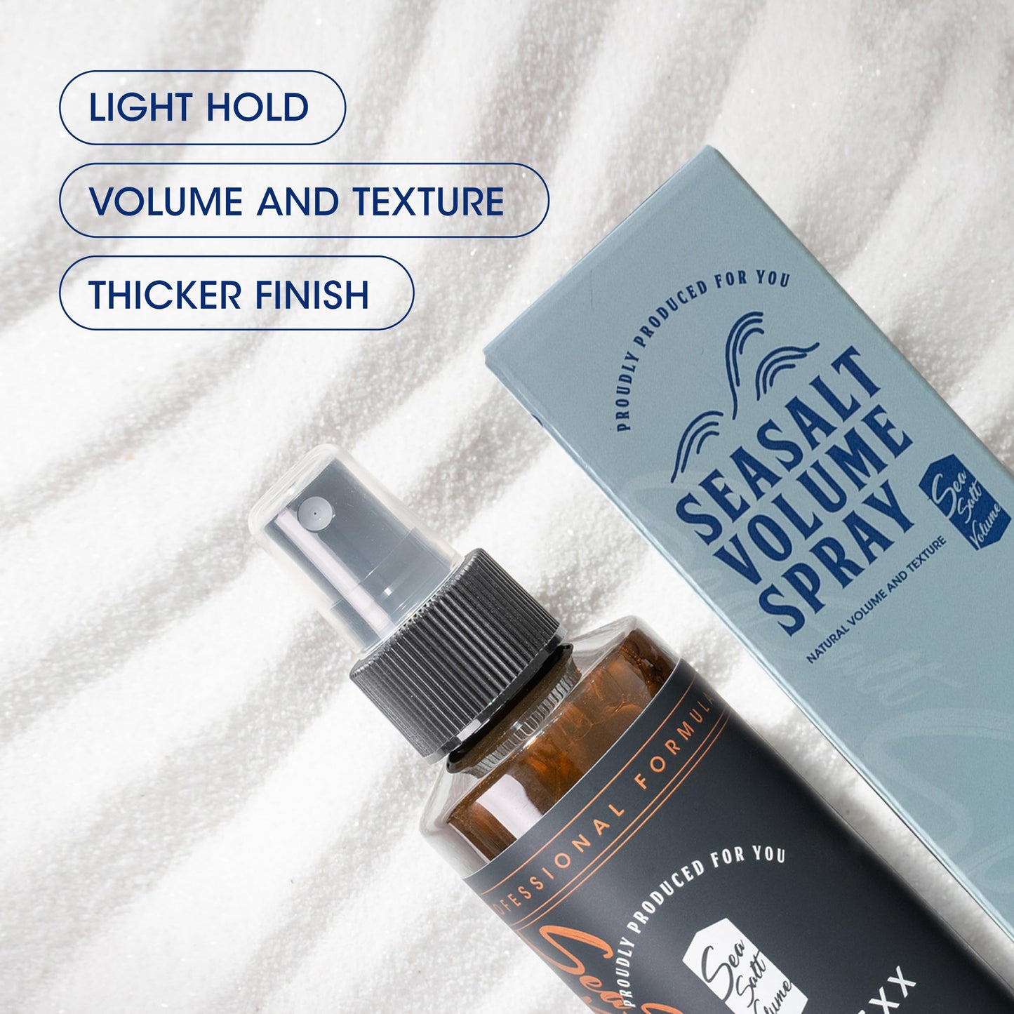 Hairplexx Sea Salt Volume Hair Spray – Natural Thickening, Matte Finish, UV Protection, Paraben Free (6.76 oz, Ocean Fresh)