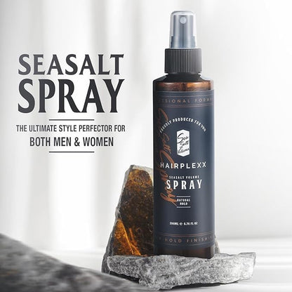 Hairplexx Sea Salt Volume Hair Spray – Natural Thickening, Matte Finish, UV Protection, Paraben Free (6.76 oz, Ocean Fresh)