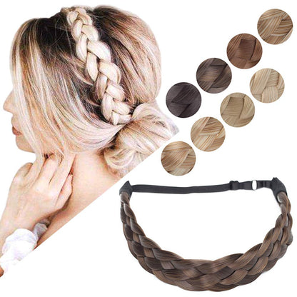 Hairro Braided Headband - Ash Brown 5-Strand Plaited Braid, 50g