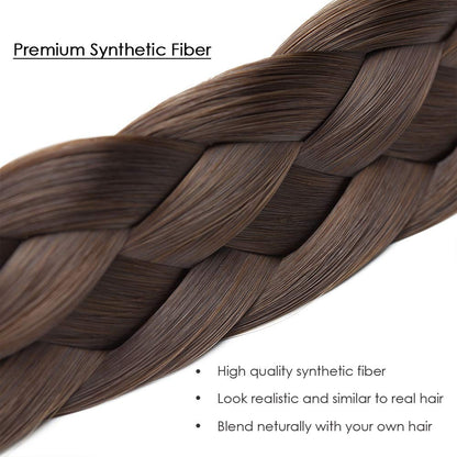 Hairro Braided Headband - Ash Brown 5-Strand Plaited Braid, 50g