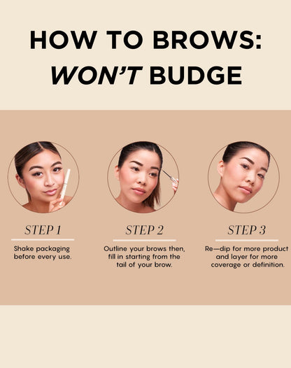 HALEYS Precision Brow Pen (Taupe) — 2-in-1 Definition + Hold, 16HR Matte Brow
