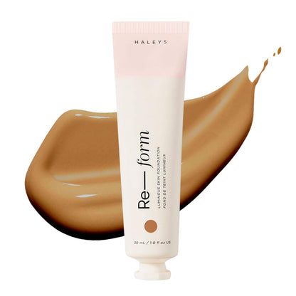 HALEYS Re-form Luminous Skin Foundation | Vegan, Cruelty-Free, Med–Full Coverage, Oil-Free, All-Day Wear