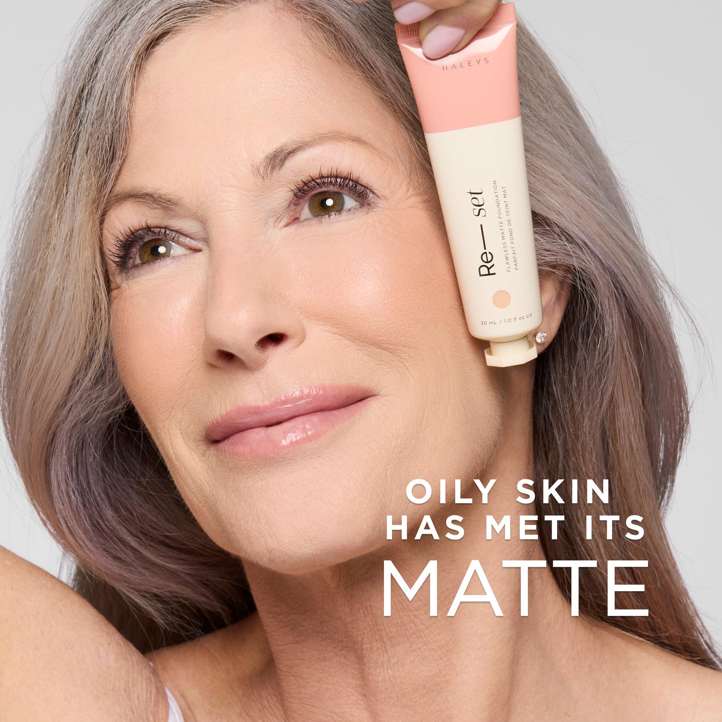 HALEYS Re-set Full Coverage Matte Foundation – Vegan + Cruelty-Free, Oil-Free