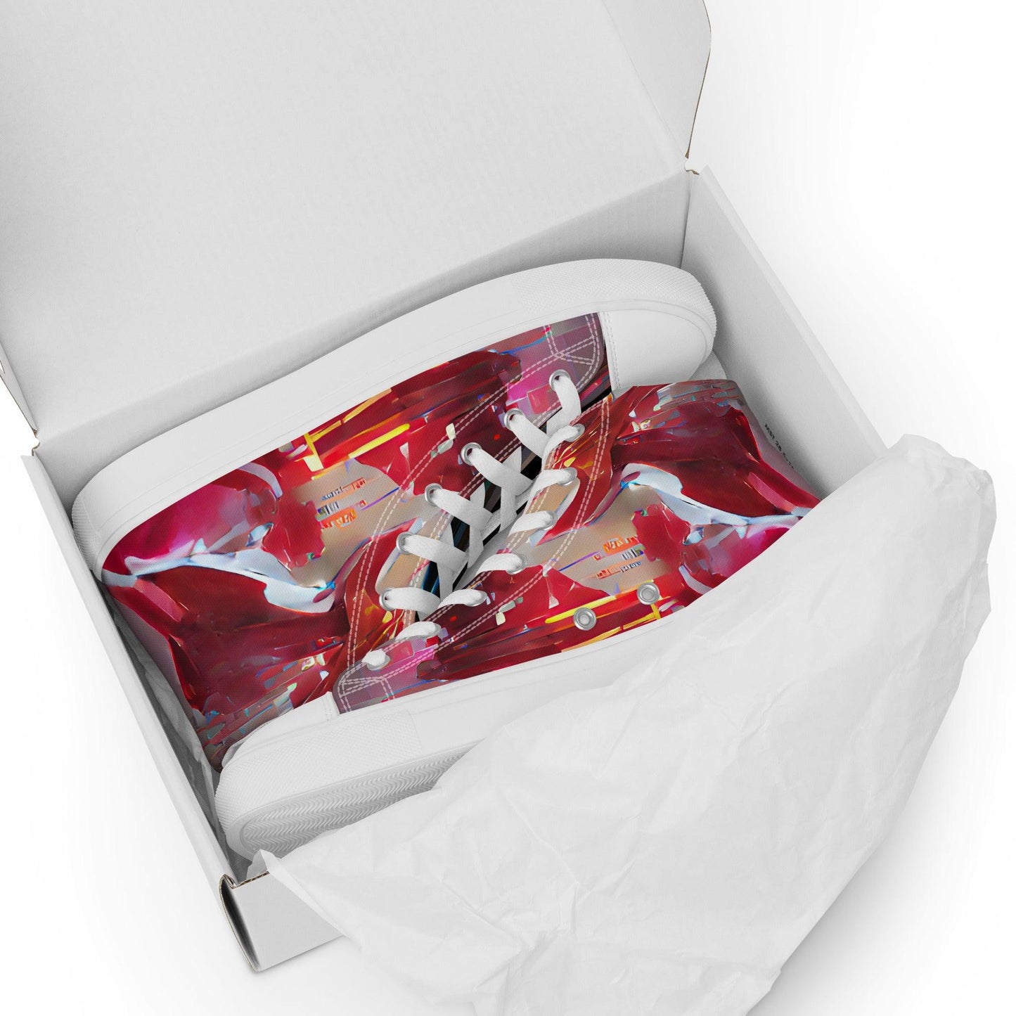Half Black Half Báijiǔ - Mens High-Top Canvas Shoes