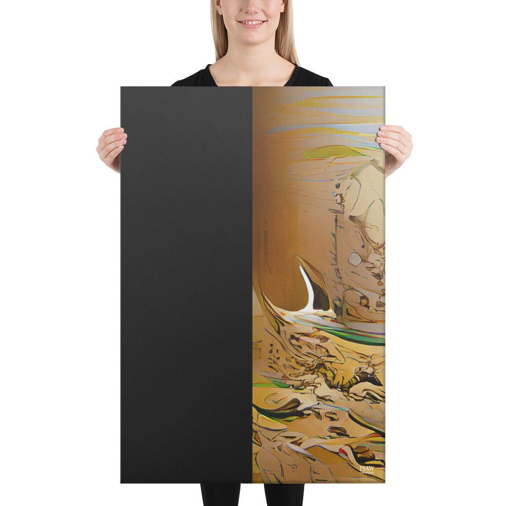 Half Black Half Gāolàng - Canvas Print