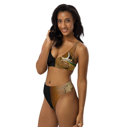 Half Black Half Gāolàng - Womens Two-Piece Bikini