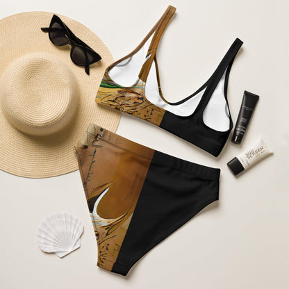 Half Black Half Gāolàng - Womens Two-Piece Bikini