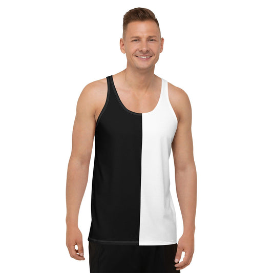Half Black Half White - Mens Tank Top