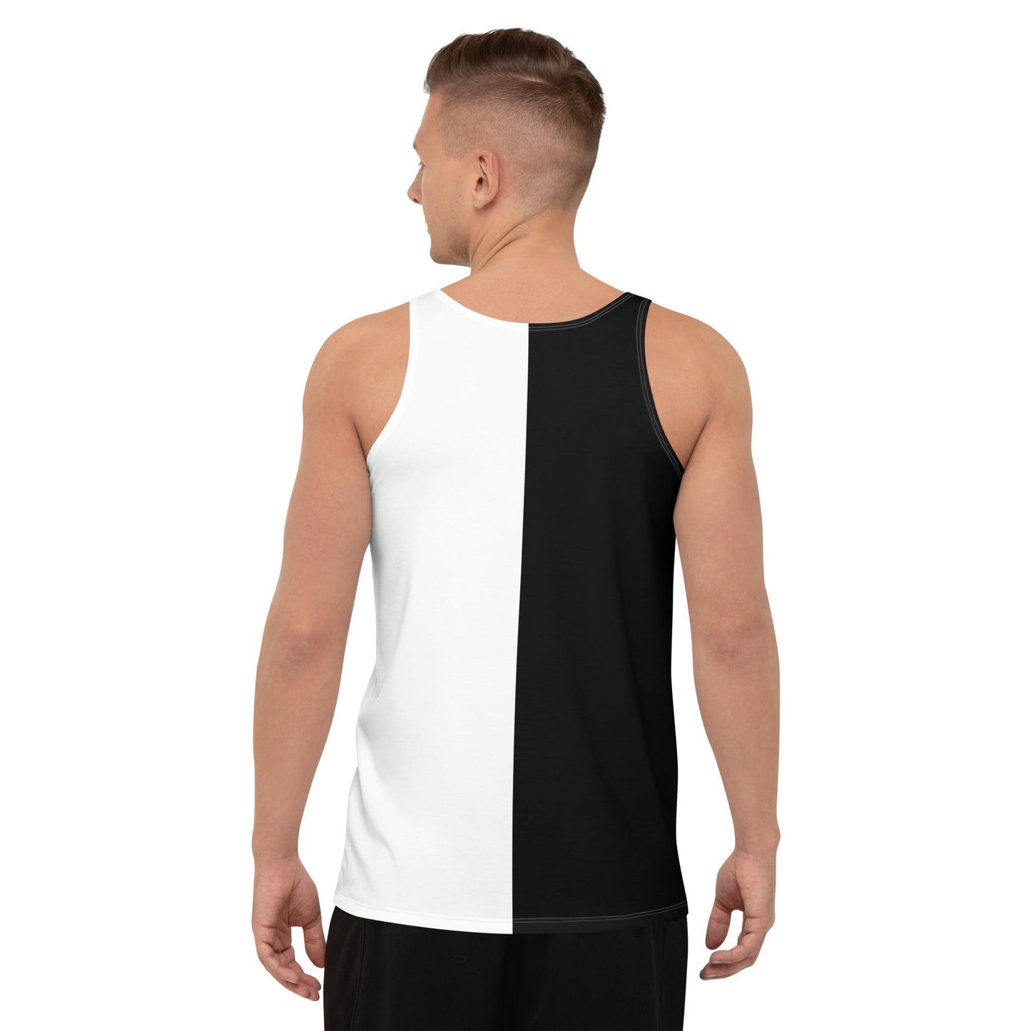 Half Black Half White - Mens Tank Top