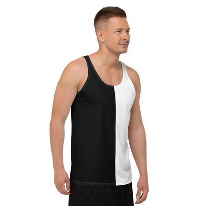 Half Black Half White - Mens Tank Top