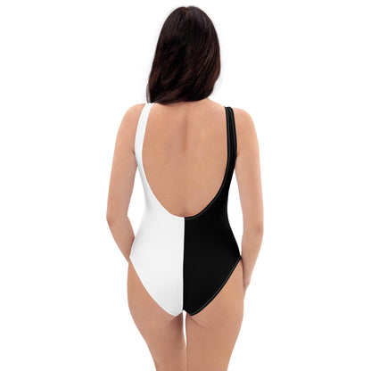 Half Black Half White - Womens One-Piece Swimsuit