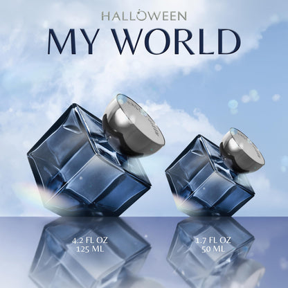 Halloween My World Eau de Parfum for Men – Woody, Aromatic & Spicy | Cardamom, Sage & Vetiver | 1.7 Fl Oz