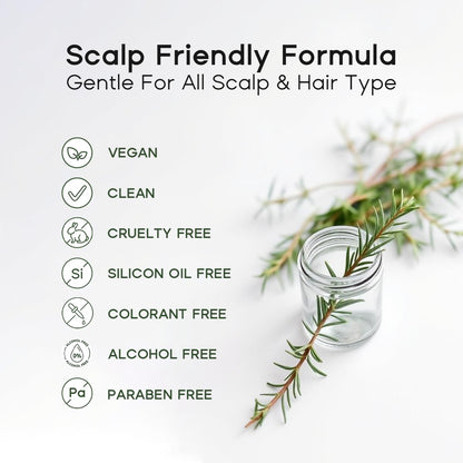 HALOVIDA Sea Salt Rosemary & Mint Scalp Scrub – Deep Cleansing, Itch Relief, Cruelty-Free