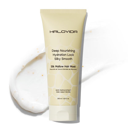 HALOVIDA Hair Mask for Damaged Hair – Deep Conditioning with Olive Oil & White Truffle (6.8 fl oz)
