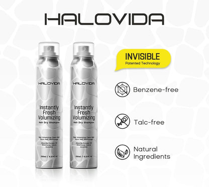 HALOVIDA Instant Fresh Volumizing Invisible Dry Shampoo – Travel Size 60ml
