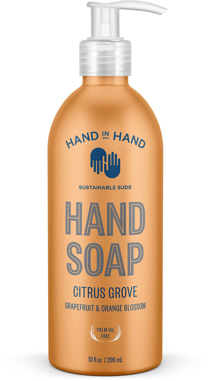 Hand In Hand Citrus Grove Hand Soap – 10 oz | Gentle Cleansing, No Animal Testing
