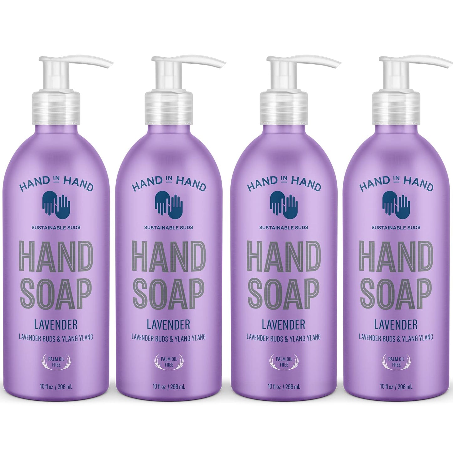 Hand in Hand Nourishing Liquid Hand Soap – Lavender Buds & Ylang Ylang, 4-Pack